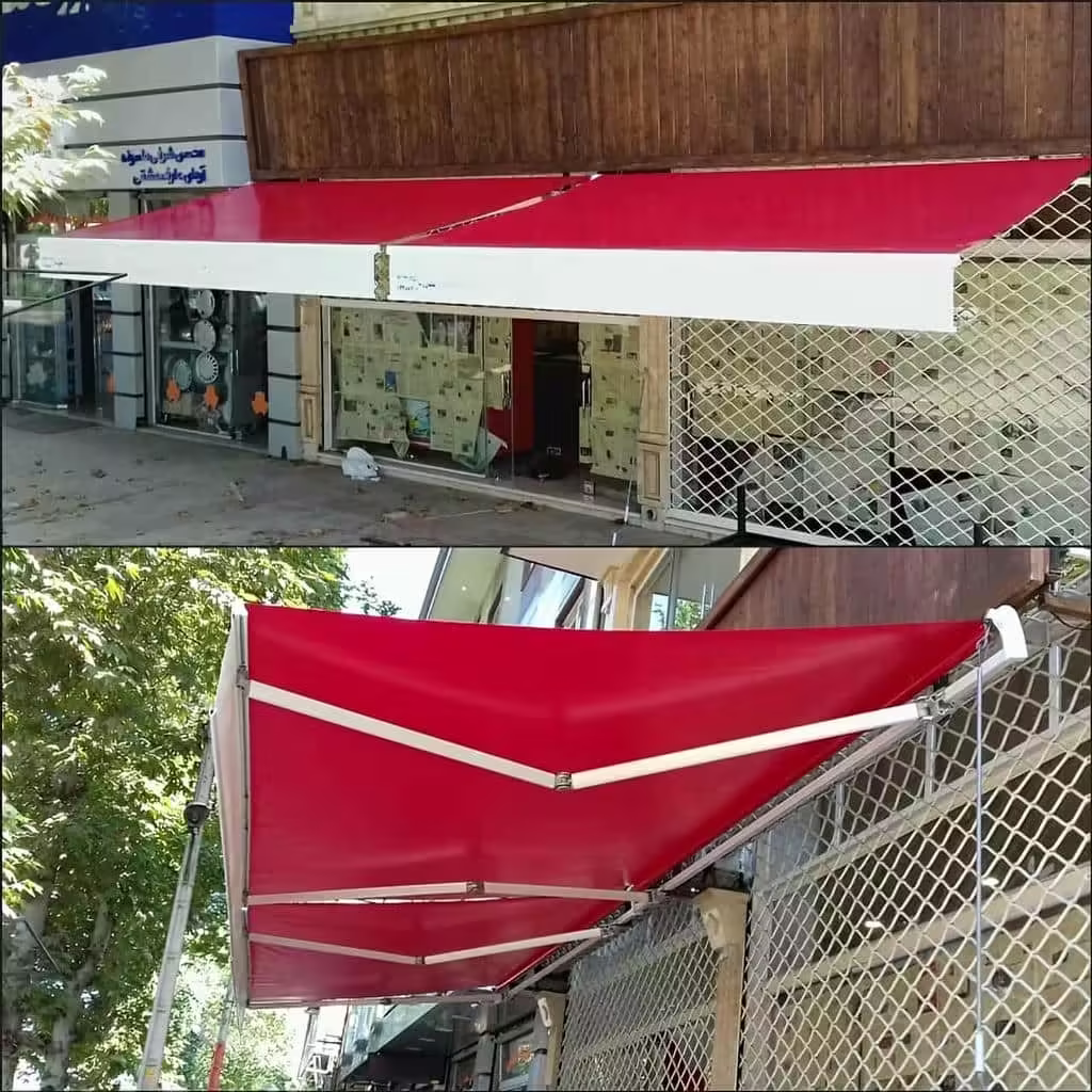سایبان برقی اتوماتیک مغازه و پارکینگ 056 ویژگیهای فنی و اجرایی سایبان برقی