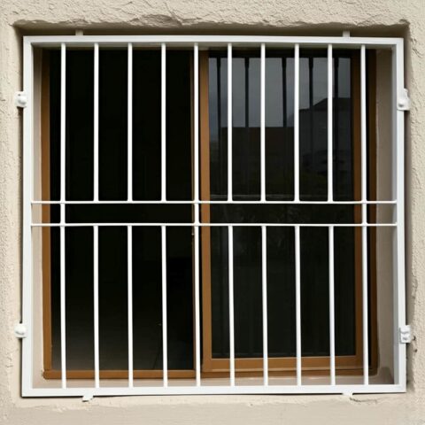 حفاظ پنجره دوجداره مدل ساده میله افقی | امنیت و طراحی مدرن