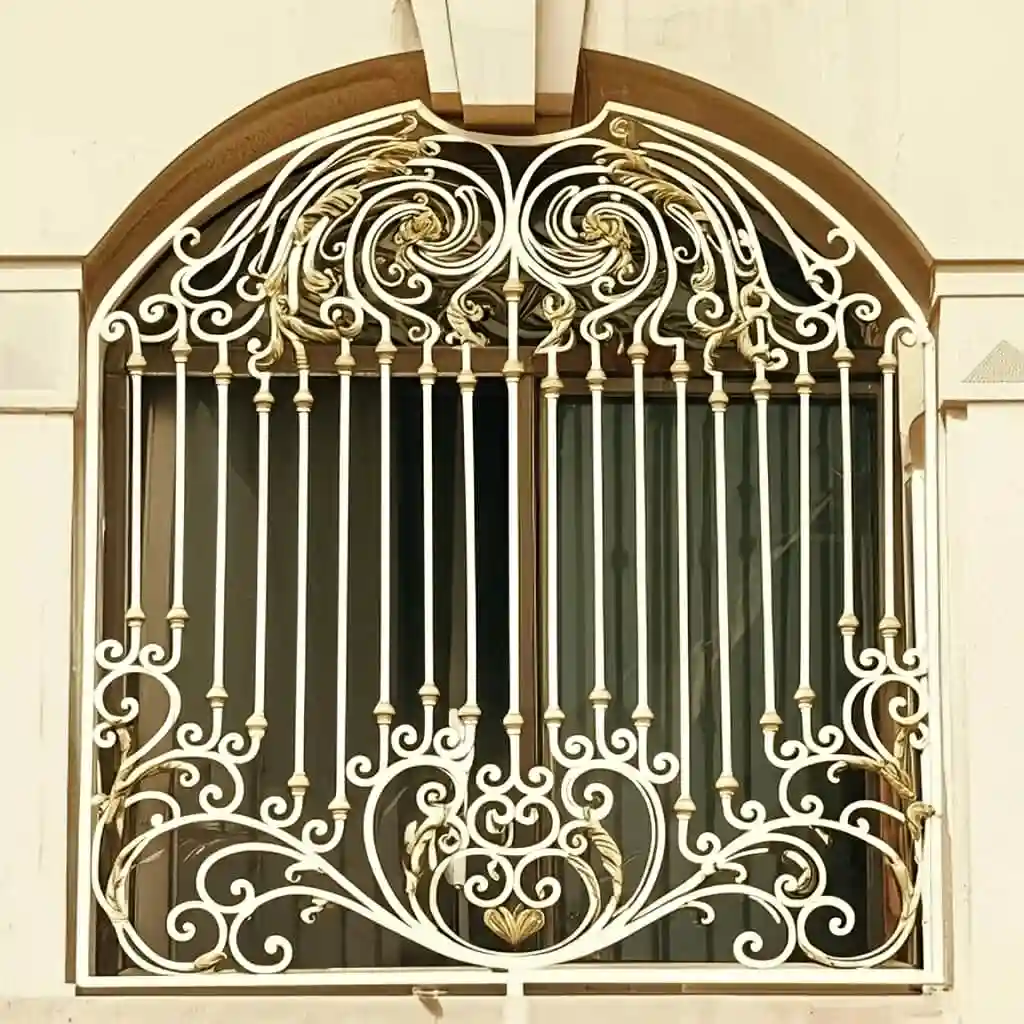 حفاظ پنجره با تزئینات پیچکی