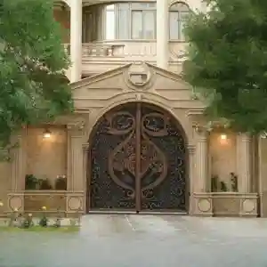 درب فلزی دسته گل لوکس