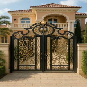 درب فلزی میخک فرفورژه