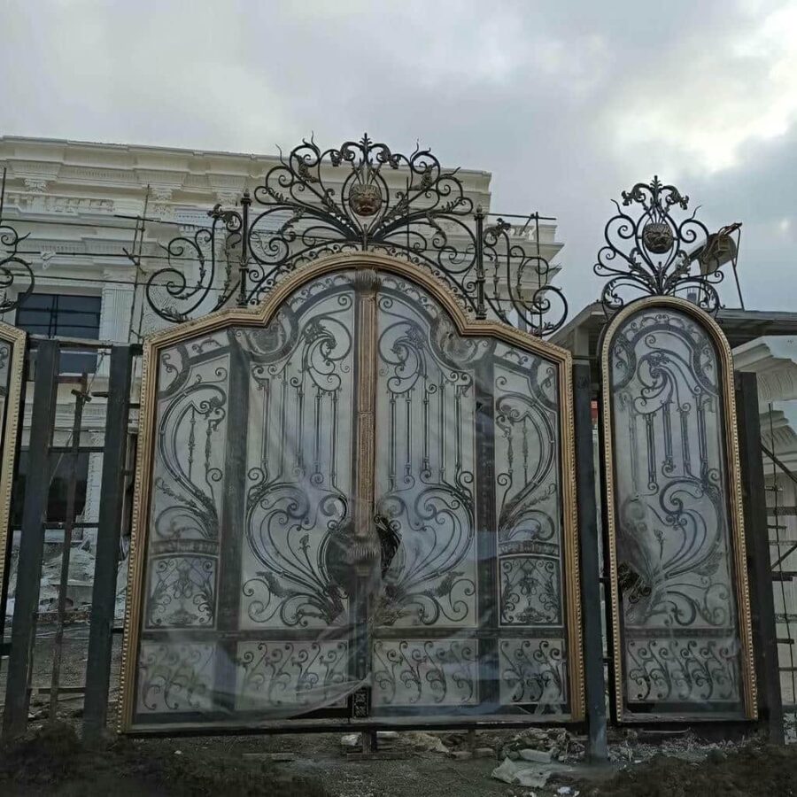 قیمت درب پارکینگ فرفورژه دولنگه اتوماتیک
