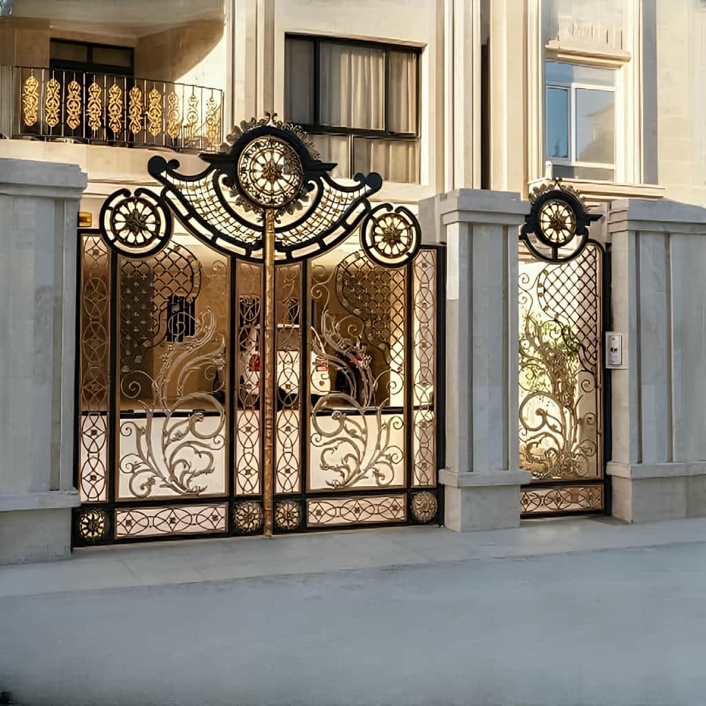 قیمت درب فلزی اقاقیا فرفورژه گل دار