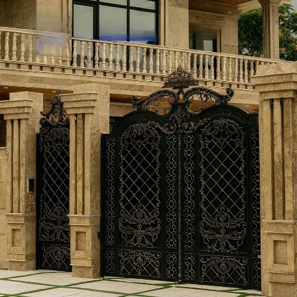 قیمت درب فلزی توسکا با رنگ کوره ای