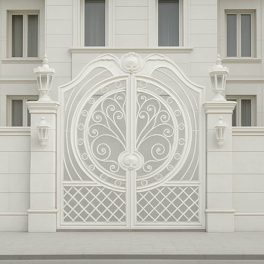 خرید درب فلزی دایره مصور برای ویلا