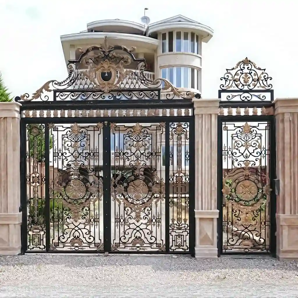 نصب درب فلزی سنس ورودی باغ ویلایی