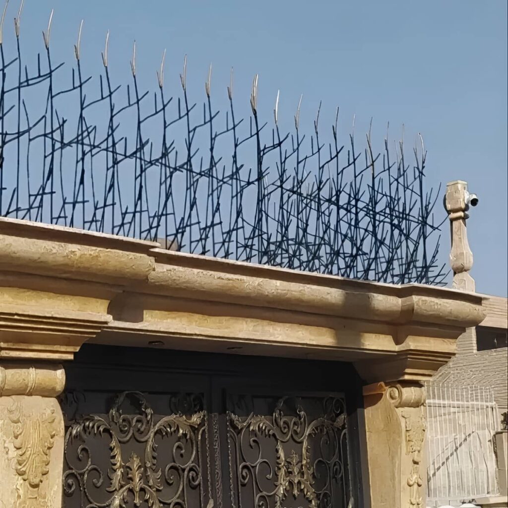 نصب نرده شاخ گوزنی دیوار ویلا در محمودآباد