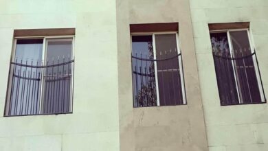 نرده حفاظ پشت پنجره در فشم