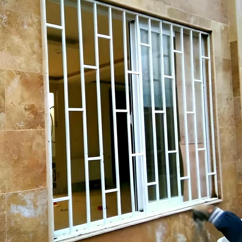 نصب نرده حفاظ پشت پنجره آهنی در قشم