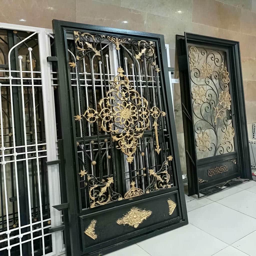خرید درب حیاط فرفورژه لولای سنگین در مهرشهر کرج