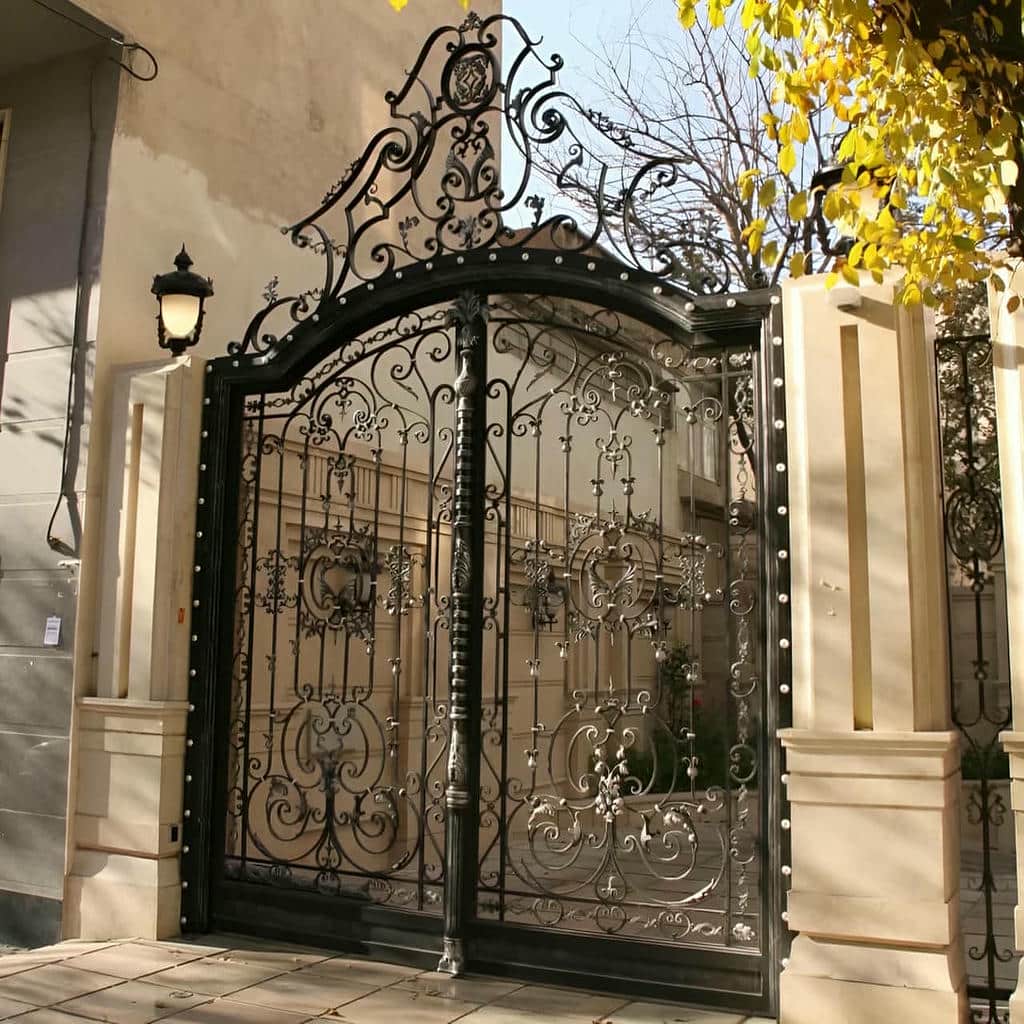 کارخانه درب حیاط فرفورژه رنگ ضدزنگ در عظیمیه کرج
