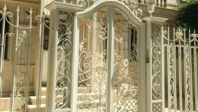 درب پارکینگ حیاط فرفورژه در یاسوج