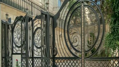 درب پارکینگ حیاط فرفورژه در بابل