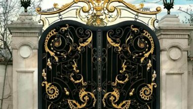 درب پارکینگ حیاط فرفورژه در کرج