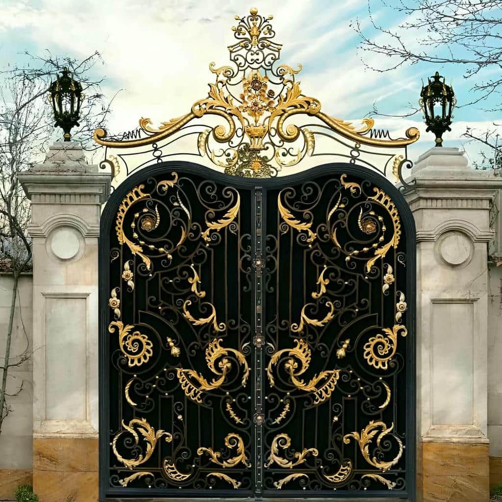 درب پارکینگ حیاط فرفورژه در کرج