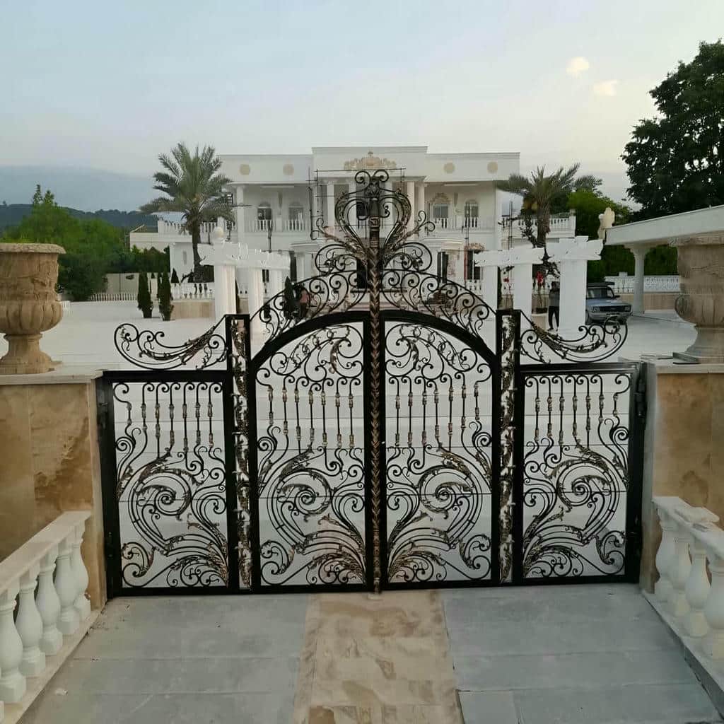 کارخانه درب پارکینگ حیاط فرفورژه پروفیل ضخیم در اردبیل