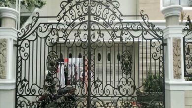 درب پارکینگ حیاط فرفورژه در کردان