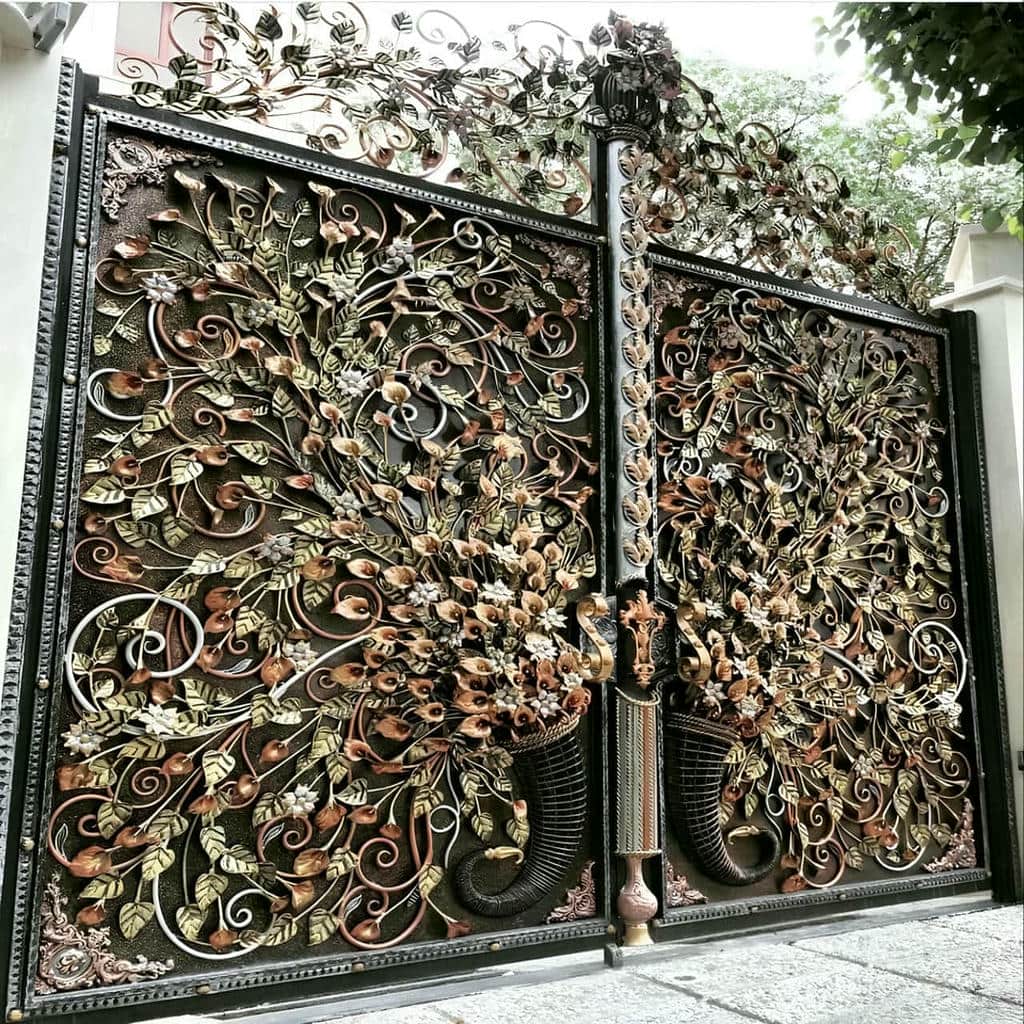 کارخانه درب پارکینگ حیاط فرفورژه دهانه دقیق در ملارد