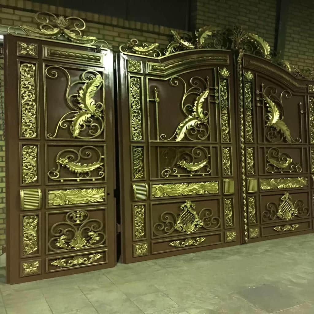 کارخانه درب پارکینگ حیاط فرفورژه پروفیل ضخیم در یزد