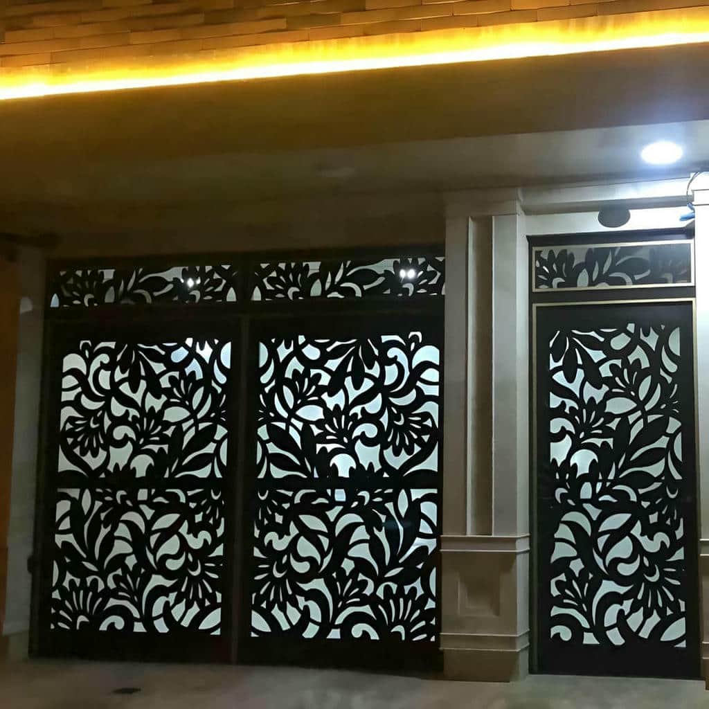 کارخانه درب پارکینگ حیاط فرفورژه پروفیل مقاوم در فشم