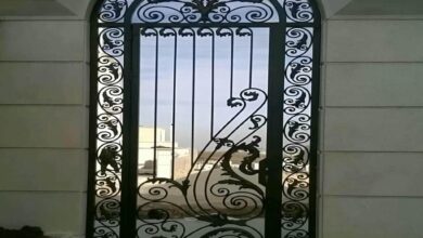 درب پارکینگ حیاط فرفورژه در گرگان