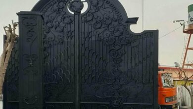 درب پارکینگ حیاط فرفورژه در قائمشهر