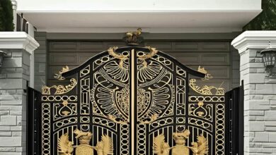 درب پارکینگ حیاط فرفورژه در مریوان