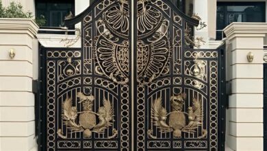 درب پارکینگ حیاط فرفورژه در آمل