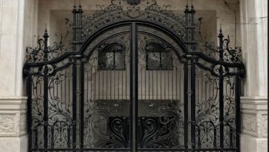 درب پارکینگ حیاط فرفورژه در ارومیه