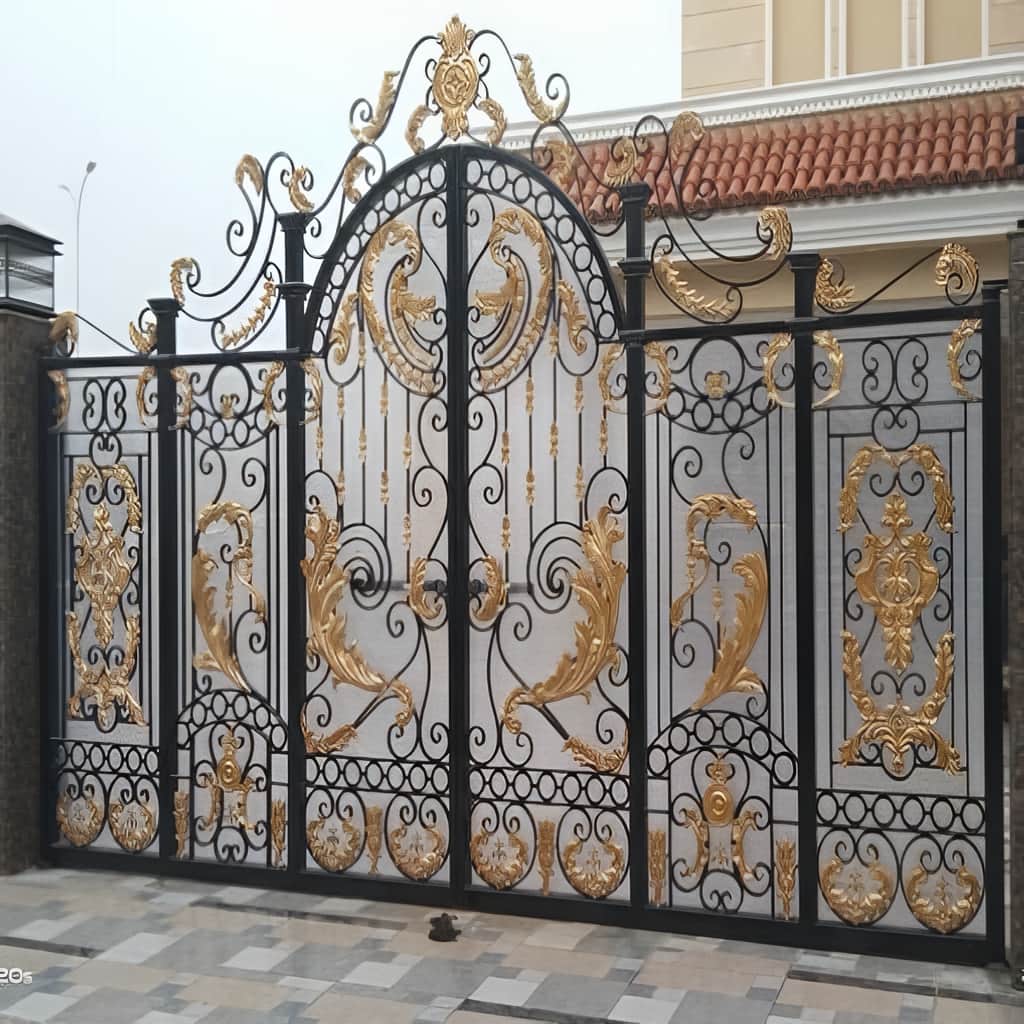 فروش درب حیاط فرفورژه دهانه استاندارد در کمال شهر