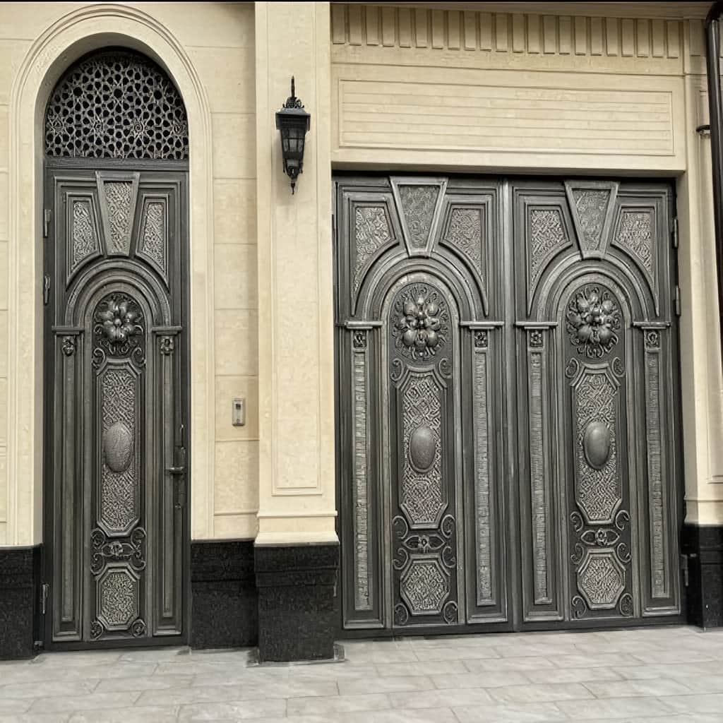 نصب درب پارکینگ حیاط فرفورژه پارکینگ آپارتمان در کرج