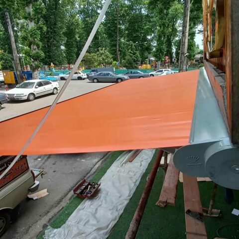 سایبان برقی جمع شونده برای حیاط