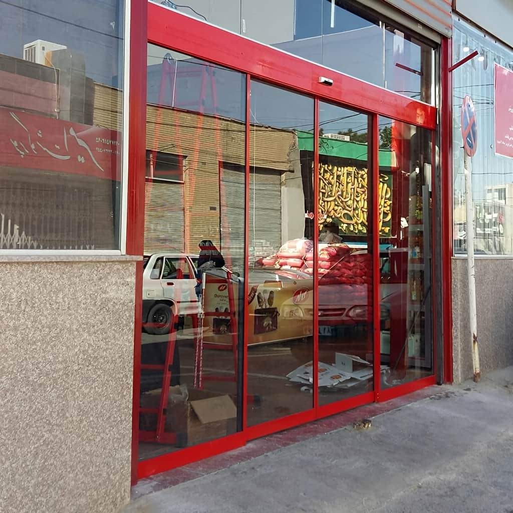 درب شیشه ای اتوماتیک لوکس برای بانک و اداره