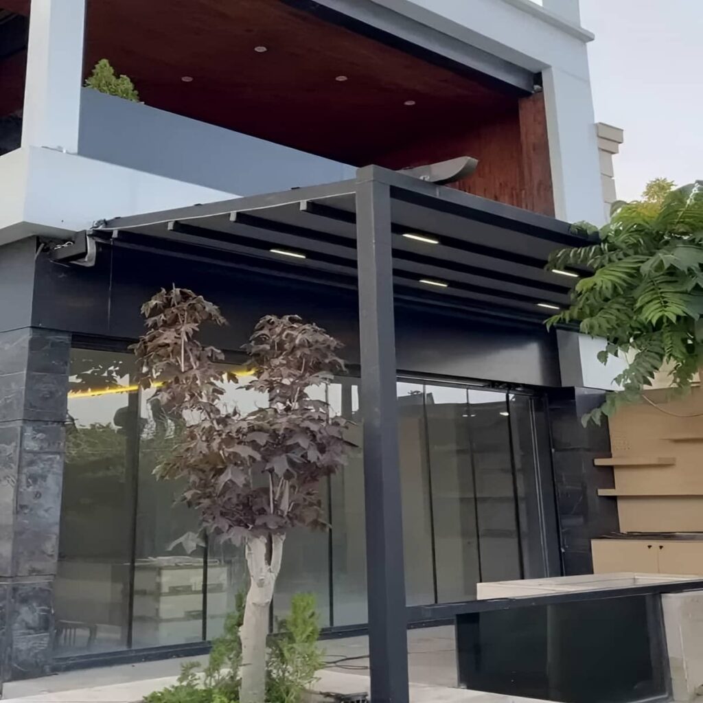 قیمت سقف متحرک برقی با سنسور باد و باران