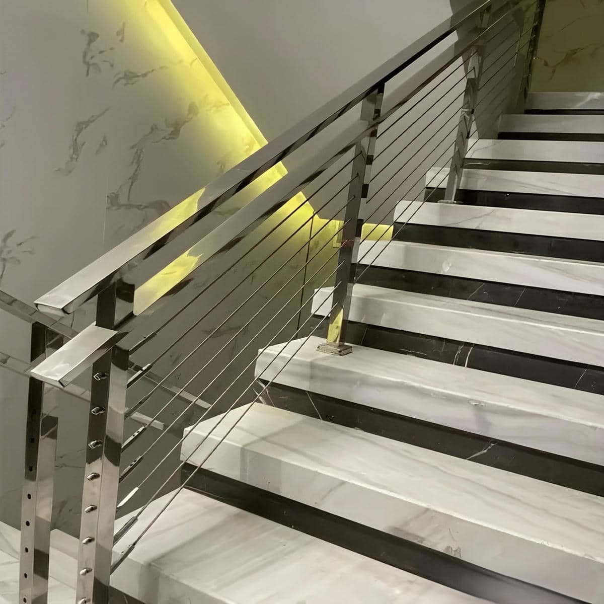 نرده استیل طلایی لوکس