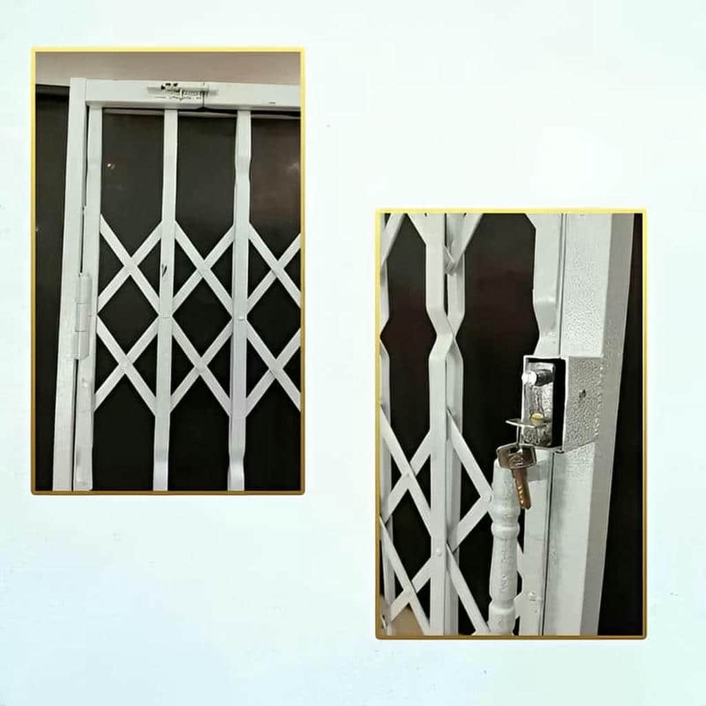 ساخت درب آکاردئونی سه گل تسمه با رنگ کوره‌ای