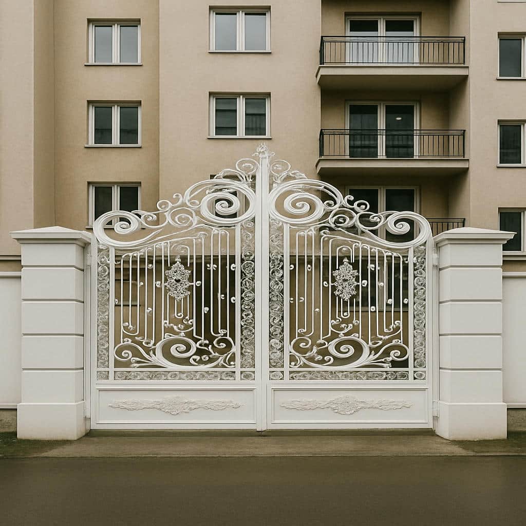 خرید درب حیاط شاسی سنگین فرفورژه