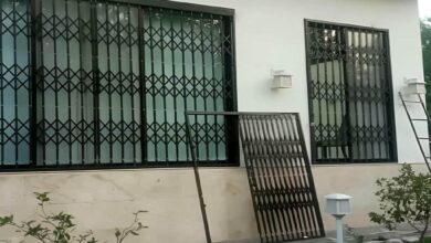 7 مدل درب آکاردئونی مدرن مشکی ورودی اداری
