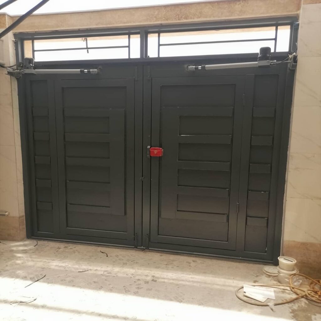خرید درب اتوماتیک ریلی حیاط تک‌لنگه