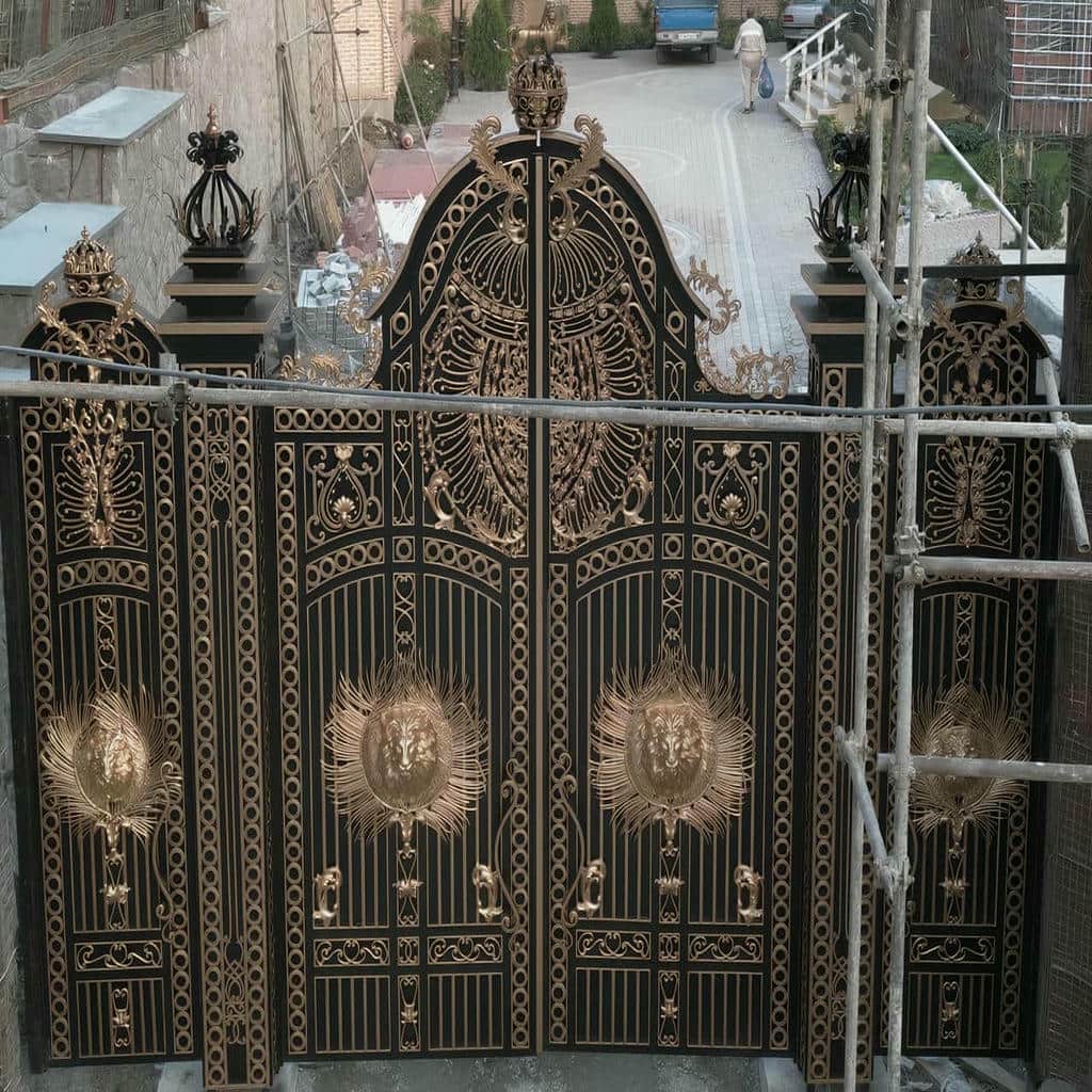 اجرای درب ویلایی ریلی محوطه باغ مدل کنسولی