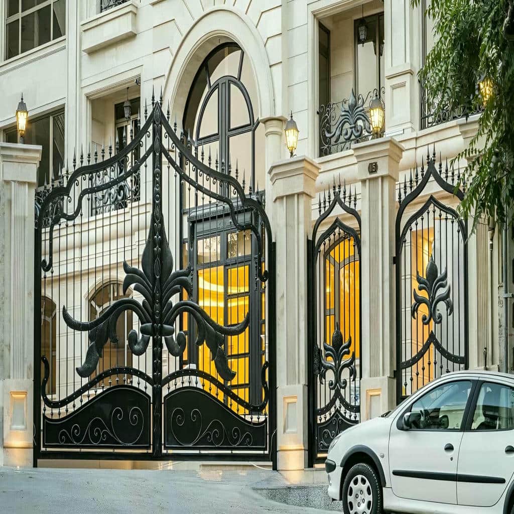 خدمات اندازه گیری درب فلزی طرح چوب ورودی
