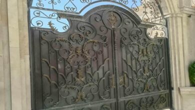 9 طرح درب پارکینگ طرح چوب ترموود
