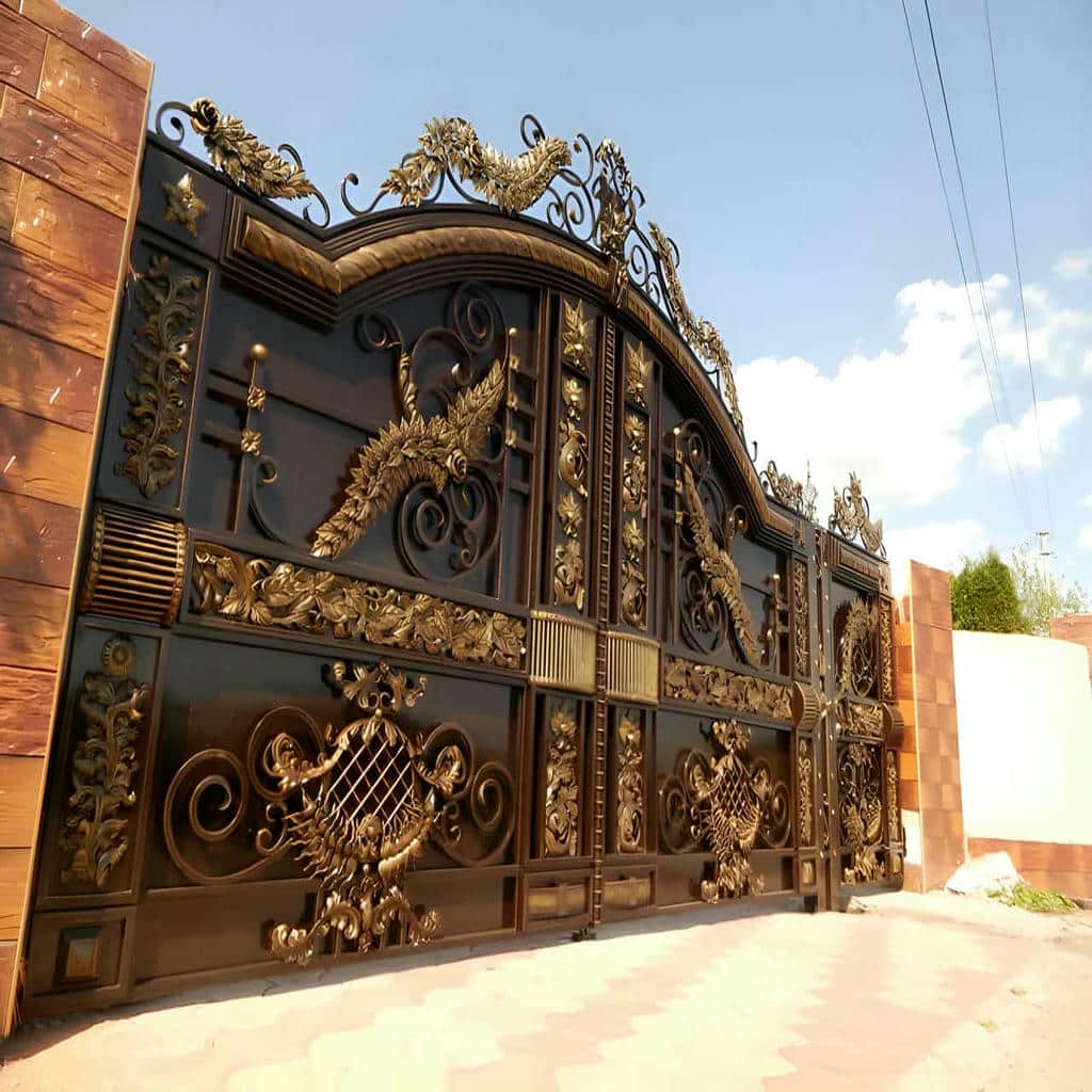 سفارش درب ویلایی ترموود نما چوب با طرح عمودی