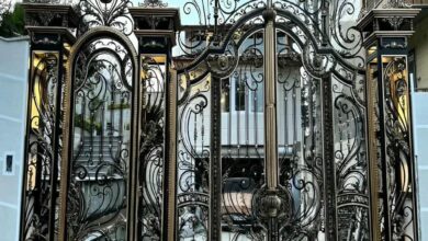 12 طرح درب پارکینگ برش لیزری طرح هندسی