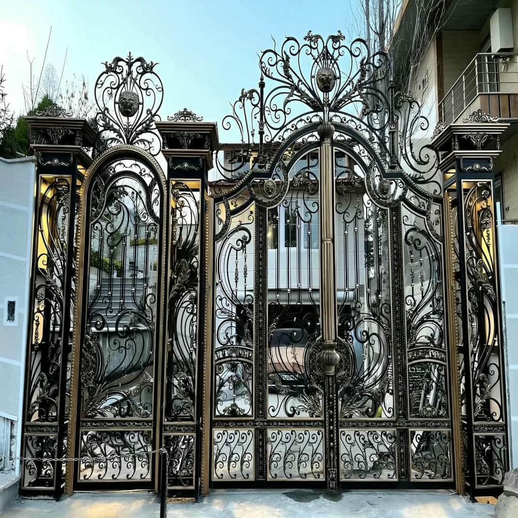 12 طرح درب پارکینگ برش لیزری طرح هندسی
