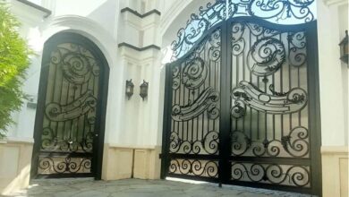 11 نمونه درب پارکینگ دو لنگه عریض