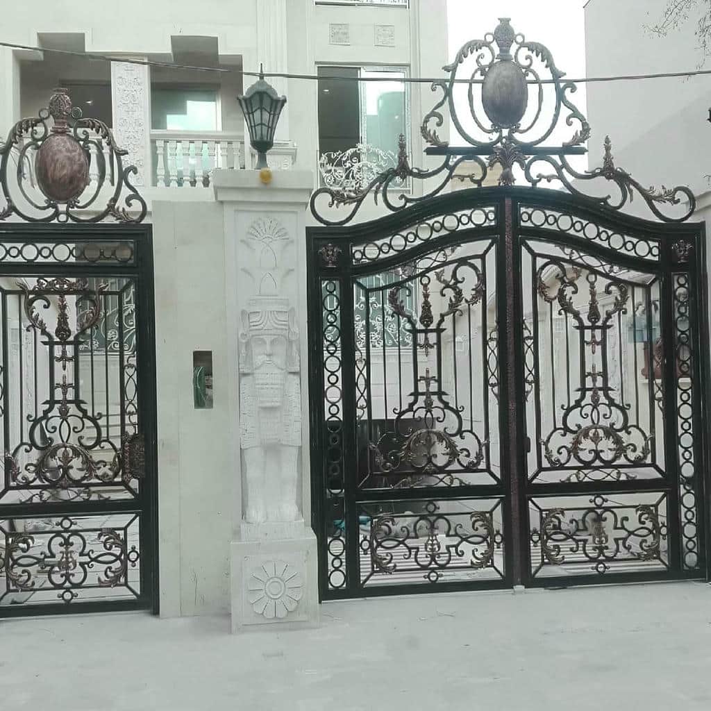 14 مدل درب پارکینگ کشویی محوطه