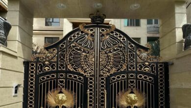 12 مدل درب پارکینگ آهنی ریلی