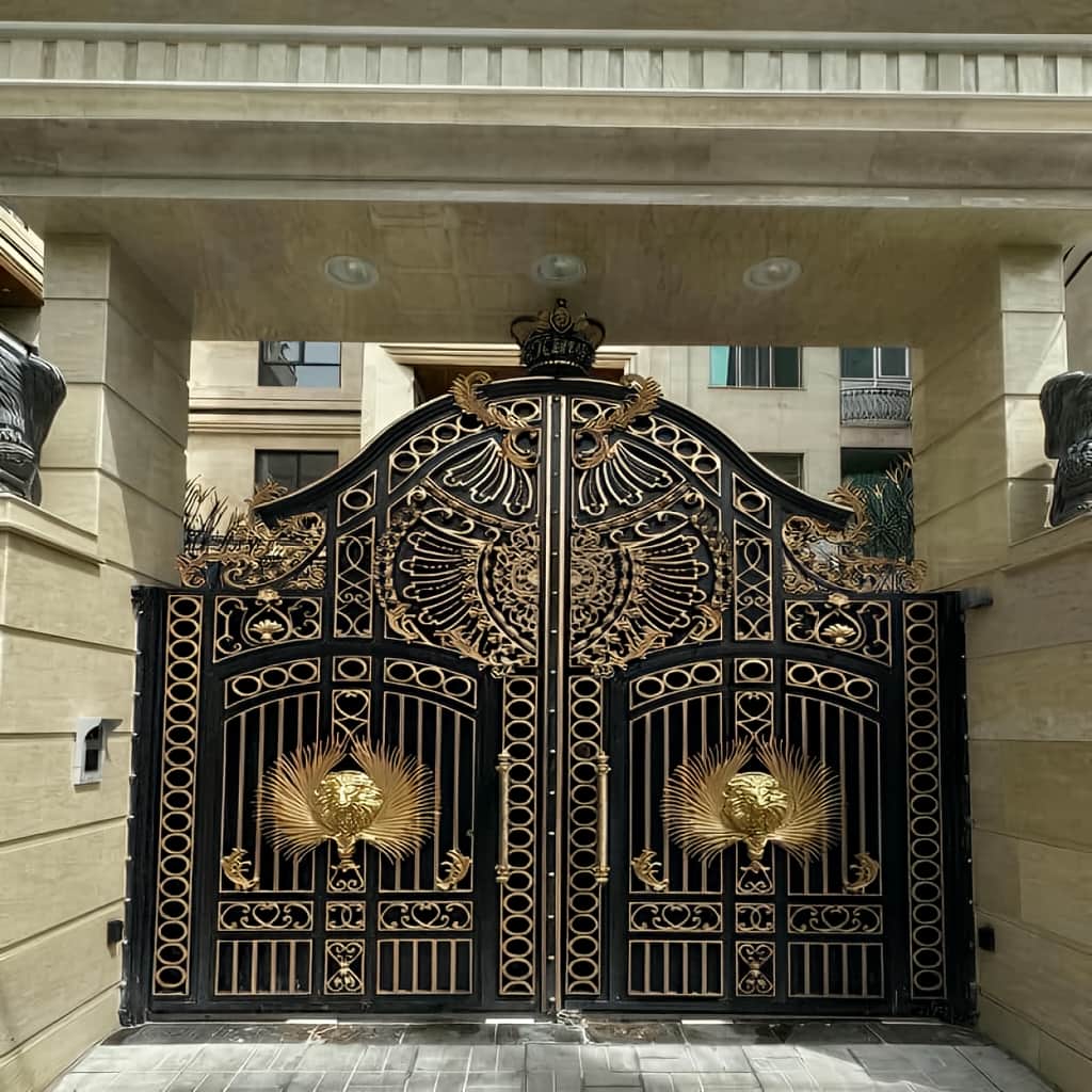 12 مدل درب پارکینگ آهنی ریلی