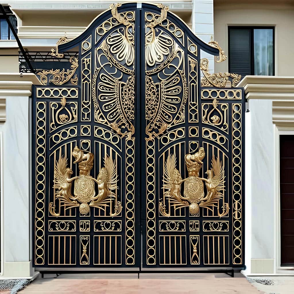 ساخت درب پارکینگ ریلی ریل زمینی برش لیزری